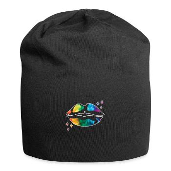 Défilé LGBTQ Rainbow Flag Kiss - Bonnet en jersey - noir - Devant