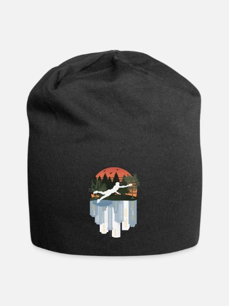 Ultimate Frisbee, wundervolle Natur - Jersey-Beanie - Schwarz