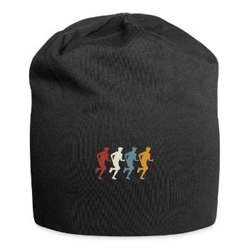 Coureur de marathon vintage rétro - Bonnet en jersey - noir - Devant