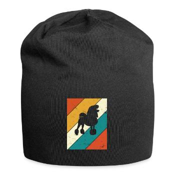Poodle dog lover Retro vintage Gift idea - Jersey Beanie - black - Front