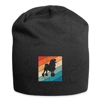 Poodle dog lover Retro vintage Gift idea - Jersey Beanie - black - Front