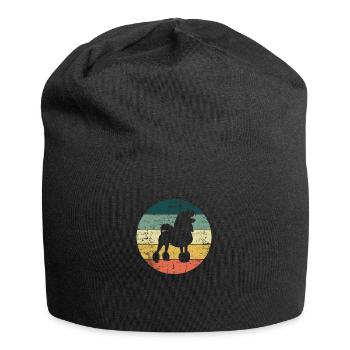 Poodle dog lover Retro vintage Gift idea - Jersey Beanie - black - Front