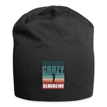 Slackline rétro vintage - Bonnet en jersey - noir - Devant