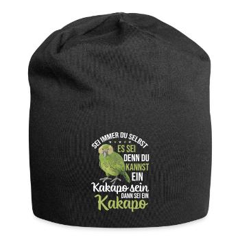 Sei ein Kakapo Papagei - Jersey-Beanie - Schwarz - Vorne
