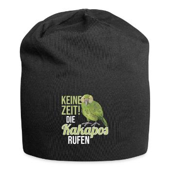 Keine Zeit die Kakapos rufen Papagei - Jersey-Beanie - Schwarz - Vorne