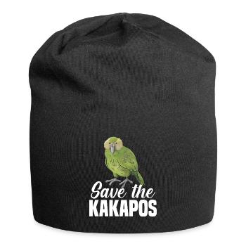 Rettet die Kakapos Papagei Tierschutz - Jersey-Beanie - Schwarz - Vorne