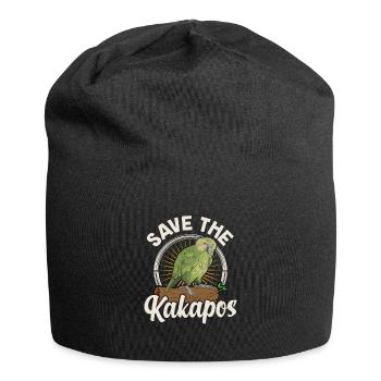 Rettet die Kakapos Papagei Tierschutz - Jersey-Beanie - Schwarz - Vorne