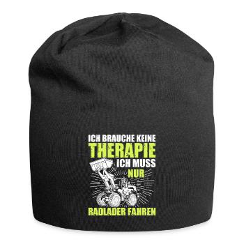 Radlader keine Therapie Radladerfahrer - Jersey-Beanie - Schwarz - Vorne
