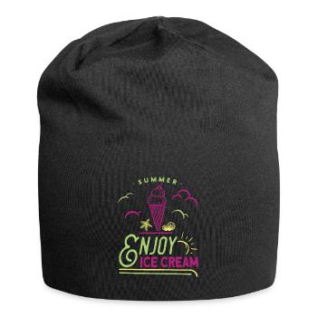 Ice Cream Summer Beach Ice Cream Holiday Vibes - Jersey Beanie - black - Front