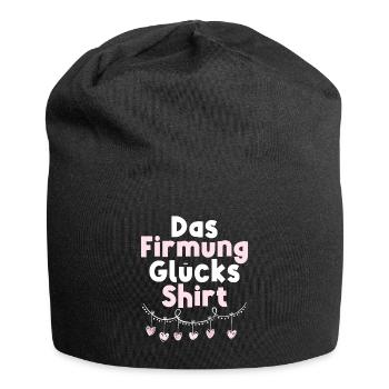 Das Firmung Glücks - Jersey-Beanie - Schwarz - Vorne