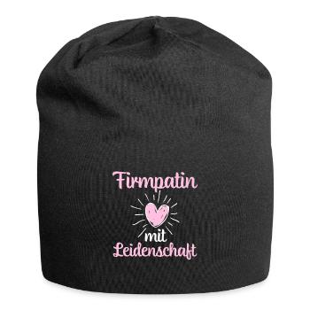 Firmpatin mit Leidenschaft Firmung - Jersey-Beanie - Schwarz - Vorne