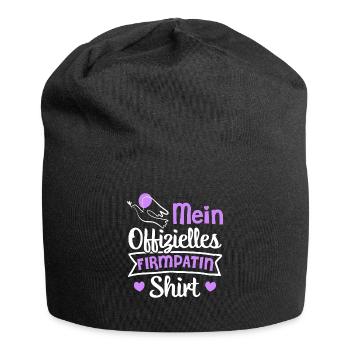 Mein offizielles Firmpatin - Jersey-Beanie - Schwarz - Vorne