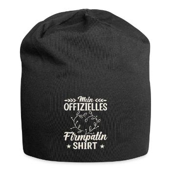 Mein offizielles Firmpatin - Jersey-Beanie - Schwarz - Vorne