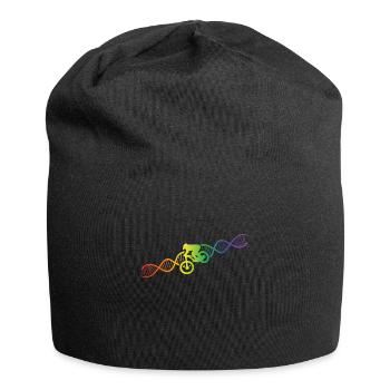 DNA Helix Rainbow Genetics Mountain Bike Colorful - Jersey Beanie - black - Front