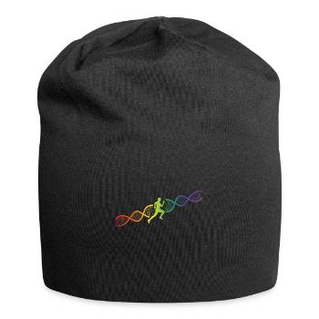 DNA Helix Rainbow Genetics Jogging Colorful - Jersey Beanie - black - Front