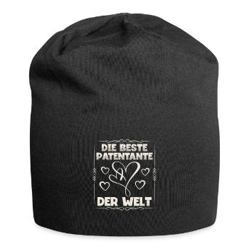 Die Beste Patentante der Welt Taufpatin - Jersey-Beanie - Schwarz - Vorne