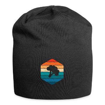 Broccoli Vegan Lover Retro Healthy Gift idea - Jersey-Beanie - Schwarz - Vorne