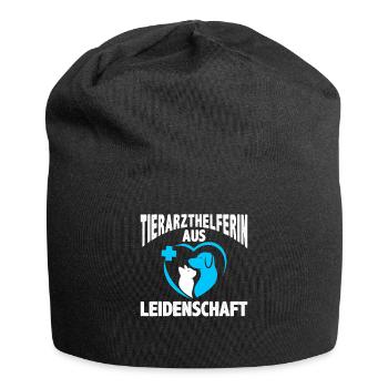 Tierarzthelferin aus Leidenschaft Veterinär TFA - Jersey-Beanie - Schwarz - Vorne