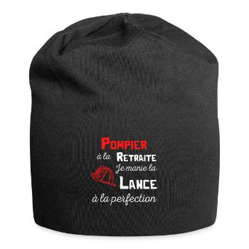 Pompier à la retraite, cadeau retraité du feu - Bonnet en jersey - noir - Devant