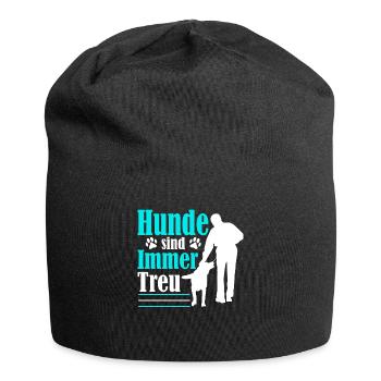 Hunde sind immer Treu Hundebesitzer - Jersey-Beanie - Schwarz - Vorne