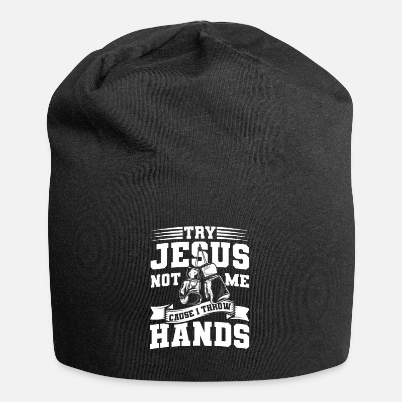 Essayez Jésus - Bonnet en jersey - noir