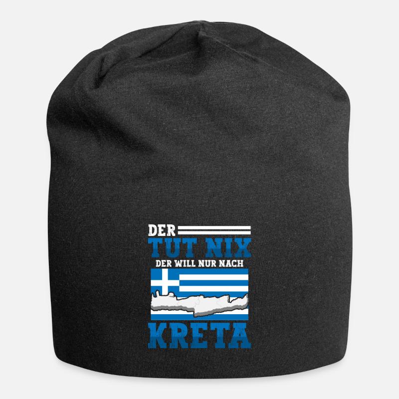 Kreta der tut nix Griechenland Urlaub - Jersey-Beanie - Schwarz