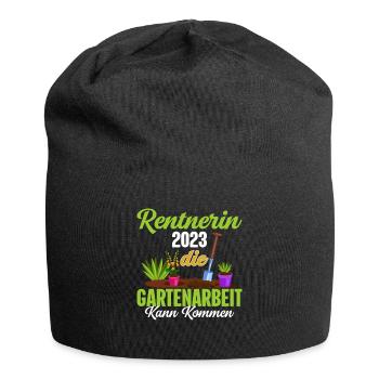 Rentnerin 2023 Gartenarbeit Rente Renteneintritt - Jersey-Beanie - Schwarz - Vorne