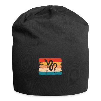 Snake Retro Reptile Python Gift idea - Jersey-Beanie - Schwarz - Vorne