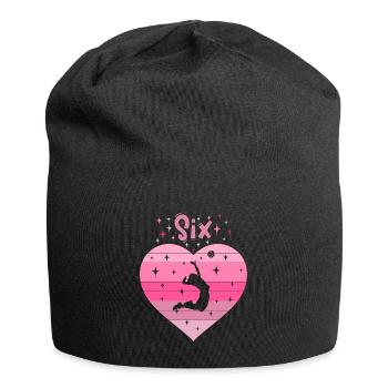 6. Geburtstag Volleyball Volleyballerin Mädchen - Jersey-Beanie - Schwarz - Vorne