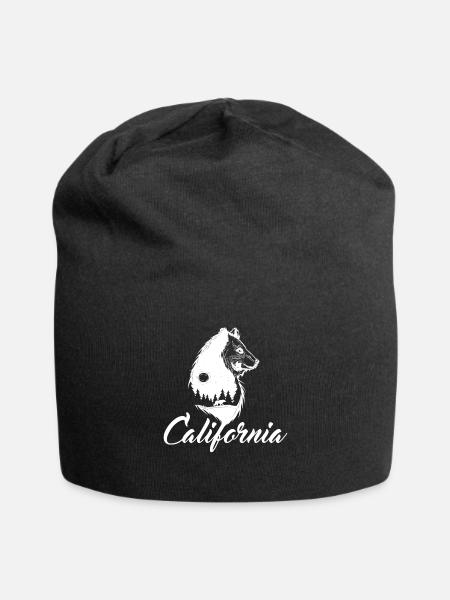 California Natur Bär - Jersey-Beanie - Schwarz