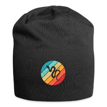 Snake Retro Reptile Python Gift idea - Jersey-Beanie - Schwarz - Vorne