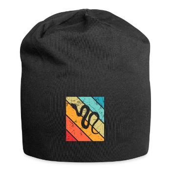 Snake Retro Reptile Python Gift idea - Jersey-Beanie - Schwarz - Vorne