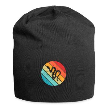 Snake Retro Reptile Python Gift idea - Jersey-Beanie - Schwarz - Vorne