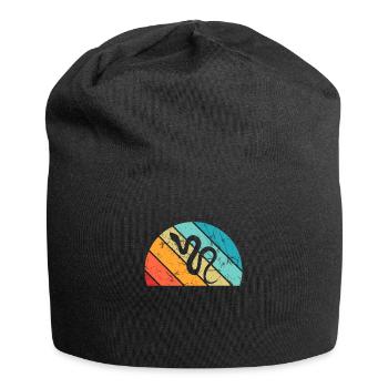 Snake Retro Reptile Python Gift idea - Jersey-Beanie - Schwarz - Vorne