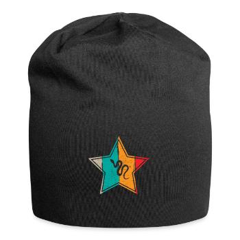 Snake Retro Reptile Python Gift idea - Jersey-Beanie - Schwarz - Vorne