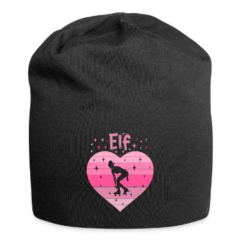 Herz Liebe Sport Rollschuh Mädchen 11. Geburtstag - Jersey-Beanie - Schwarz - Vorne