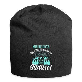Ihr findet mich im Südtirol Südtiroler - Jersey-Beanie - Schwarz - Vorne