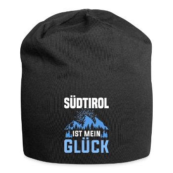 Südtirol ist mein Glück Südtiroler - Jersey-Beanie - Schwarz - Vorne
