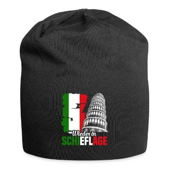 Schiefe Turm Pisa wieder in Schieflage Italien - Jersey-Beanie - Schwarz - Vorne