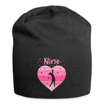9. Geburstag Golf Golferin Mädchen Tochter - Jersey-Beanie - Schwarz - Vorne