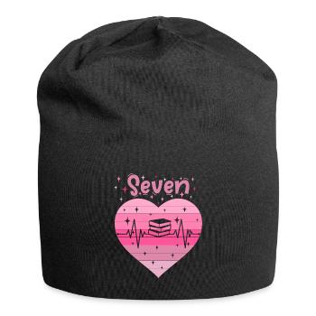 7. Geburtstag Lesen Bücher Buch Mädchen Tochter - Jersey-Beanie - Schwarz - Vorne