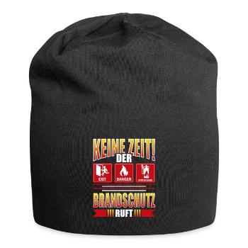 Der Brandschutz ruft Brandschutzbeauftragter - Jersey-Beanie - Schwarz - Vorne