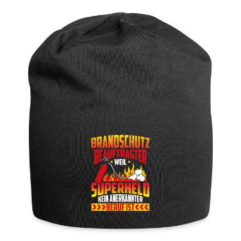 Brandschutzbeauftragter Superheld kein Beruf - Jersey-Beanie - Schwarz - Vorne