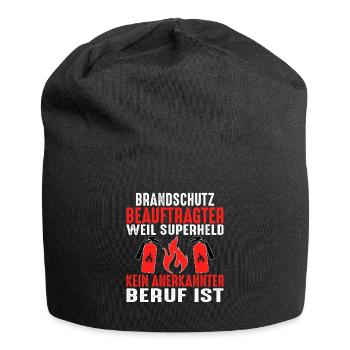 Brandschutzbeauftragter Superheld kein Beruf - Jersey-Beanie - Schwarz - Vorne
