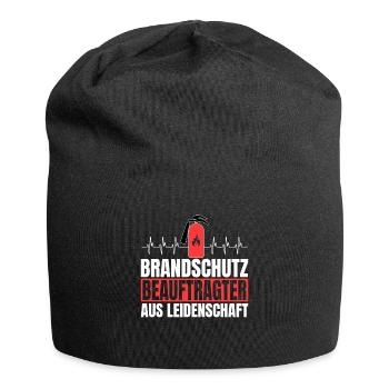 Brandschutzbeauftragter Leidenschaft Herzschlag - Jersey-Beanie - Schwarz - Vorne