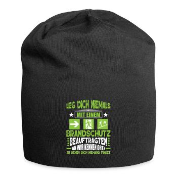 Leg dich niemals an Brandschutzbeauftragter - Jersey-Beanie - Schwarz - Vorne