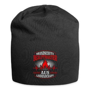 Brandschutzbeauftragter Leidenschaft Herzschlag - Jersey-Beanie - Schwarz - Vorne