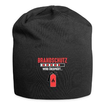 Brandschutz überprüft Brandschutzbeauftragter - Jersey-Beanie - Schwarz - Vorne