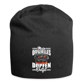 Dopfen Outdoor mein offizielles Dutch Oven - Jersey-Beanie - Schwarz - Vorne