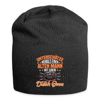 Unterschätze niemals Dutch Oven Dopfen - Jersey-Beanie - Schwarz - Vorne